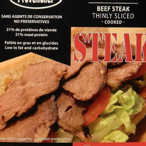 Steak de boeuf tranché mince